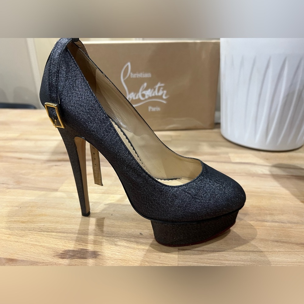 Charlotte Olympia Black Platform Heels - Picture 5 of 10